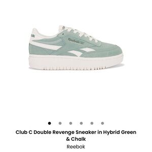 Reebok Women's Club C Double Revenge Sneakers - Green and White